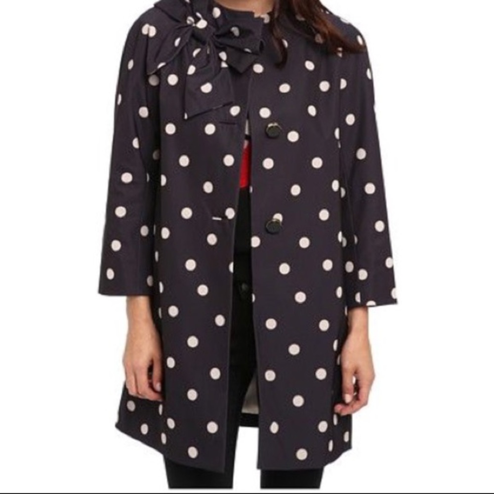 ♠️ KATE SPADE ♠️ NWOT Polka Dot Trench Rain Coat